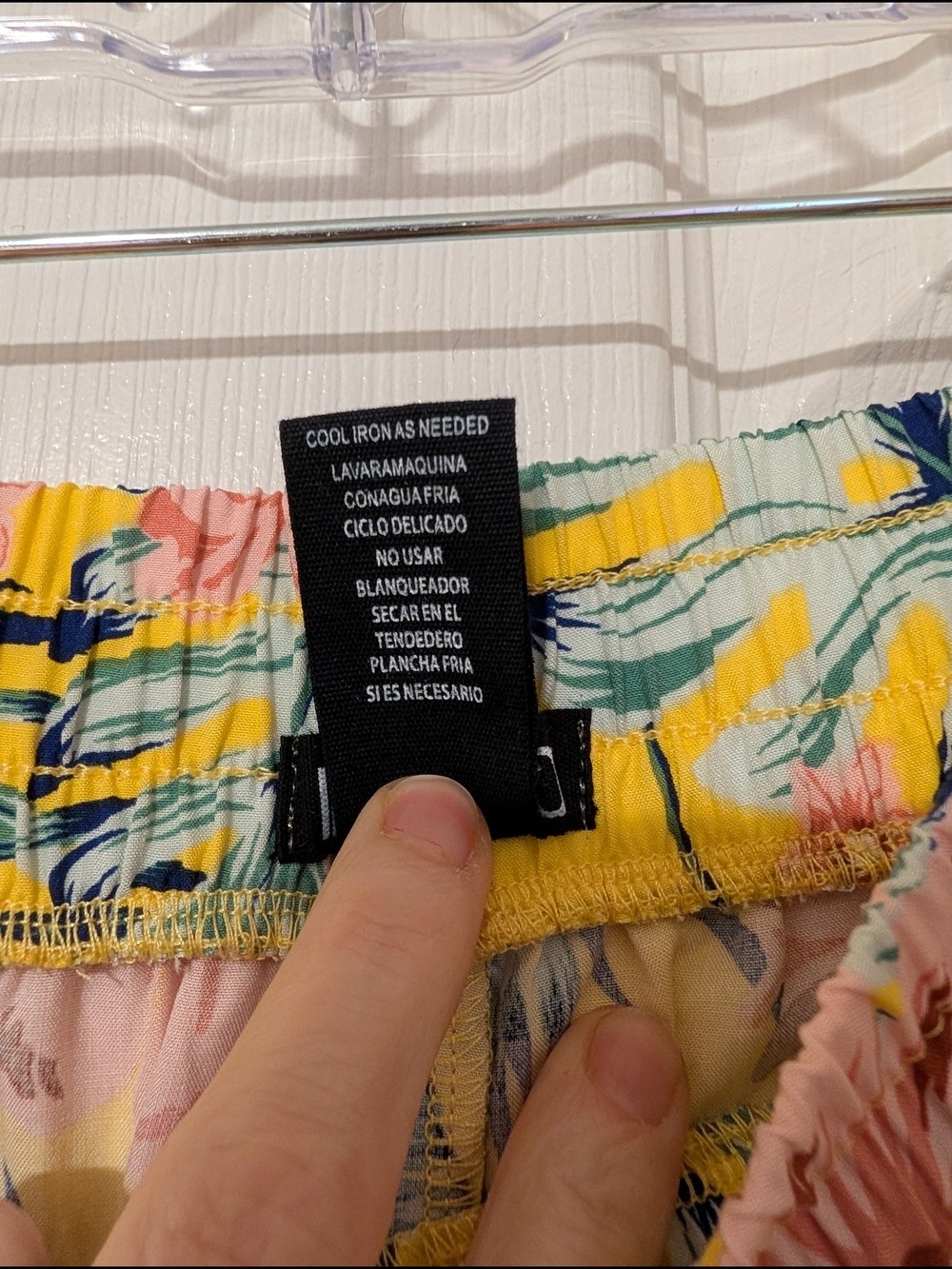 Yellow Tropical Floral Wide Leg Pants - Picture 4 of 4
